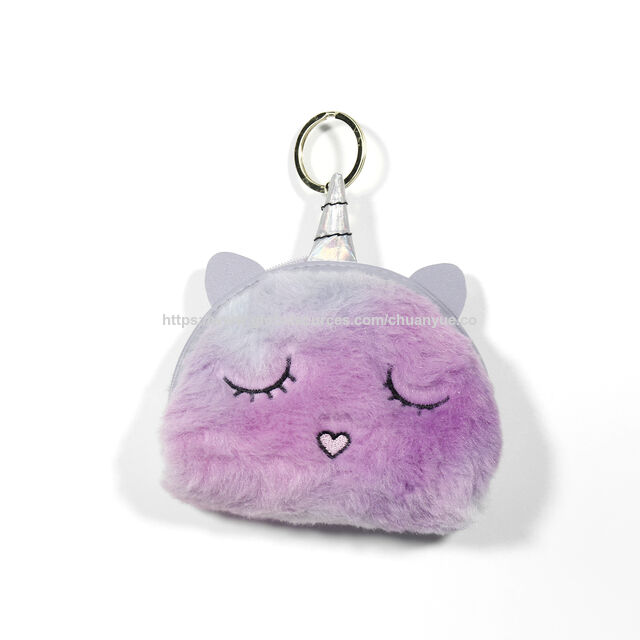 Porte-monnaie Mignon en Peluche Animale / Pochette Charme Sac Chiot Fluffy / Porte-monnaie Ultra-Doux Chiot en Peluche - Mini Pochette Animale Fluffy Mignonne & Oreilles
