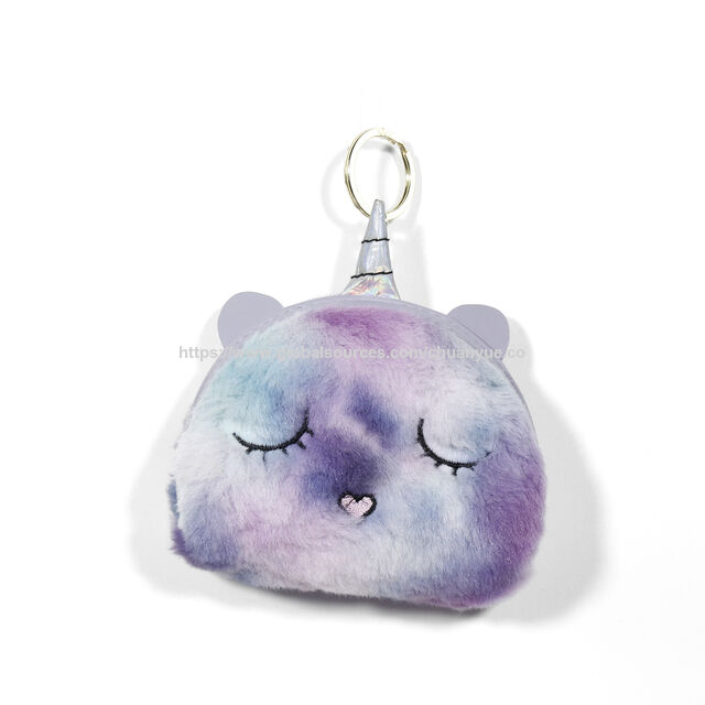 Porte-monnaie Mignon en Peluche Animale / Pochette Charme Sac Chiot Fluffy / Porte-monnaie Ultra-Doux Chiot en Peluche - Mini Pochette Animale Fluffy Mignonne & Oreilles