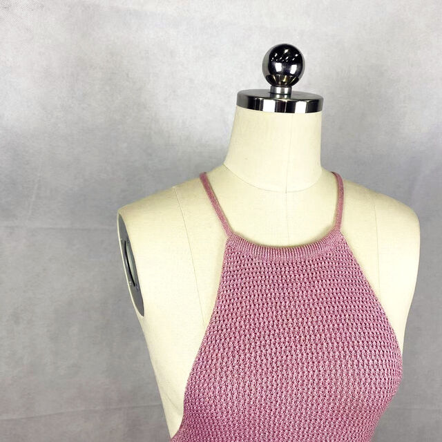 OEM Damen-Strick-Sommerkleid mit Rückenausschnitt für den täglichen Gebrauch
