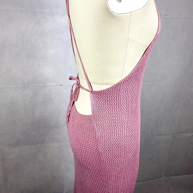 OEM Damen-Strick-Sommerkleid mit Rückenausschnitt für den täglichen Gebrauch