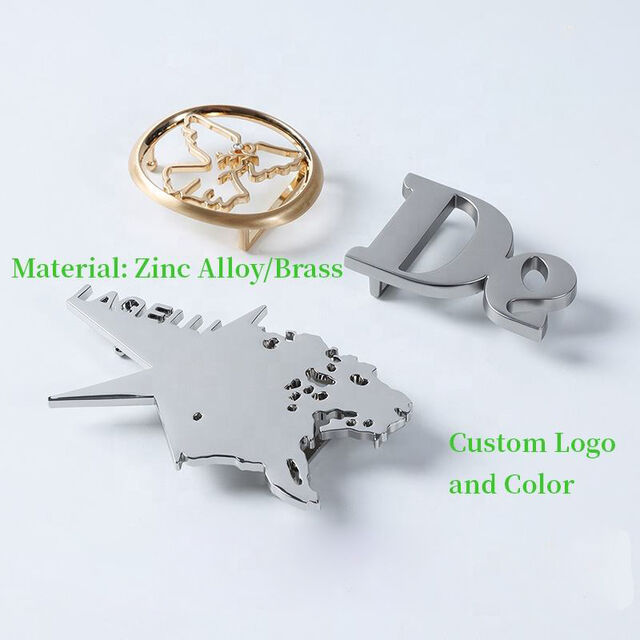 Acessórios de fivela de cinto de metal personalizadas, redondas, quadradas, planas e em relevo