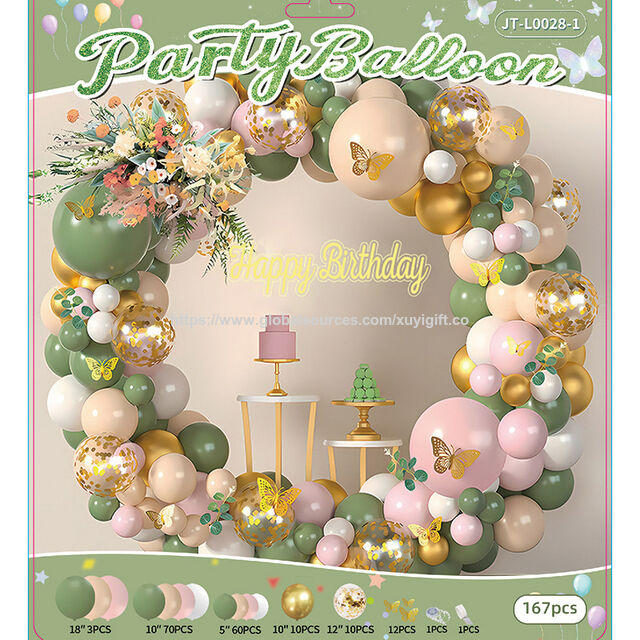 Grosir Kit Lengkungan Balon Lateks, Set Perlengkapan Dekorasi Pesta Ulang Tahun, Natal, Pernikahan