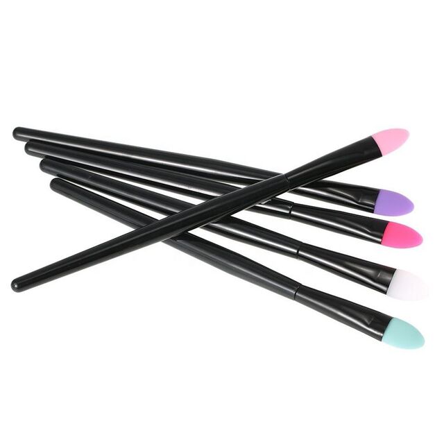 Pinceau à Paupières en Silicone Unique pour Maquillage de Voyage