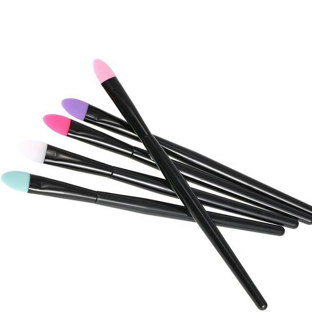 Pinceau à Paupières en Silicone Unique pour Maquillage de Voyage