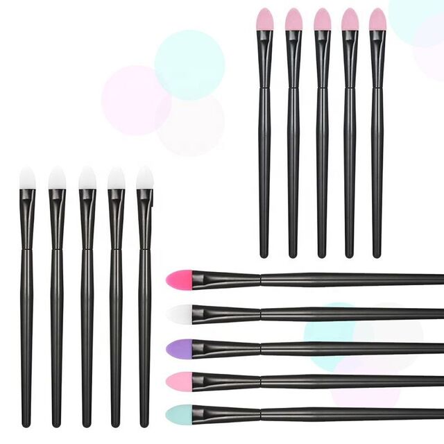 Pinceau à Paupières en Silicone Unique pour Maquillage de Voyage