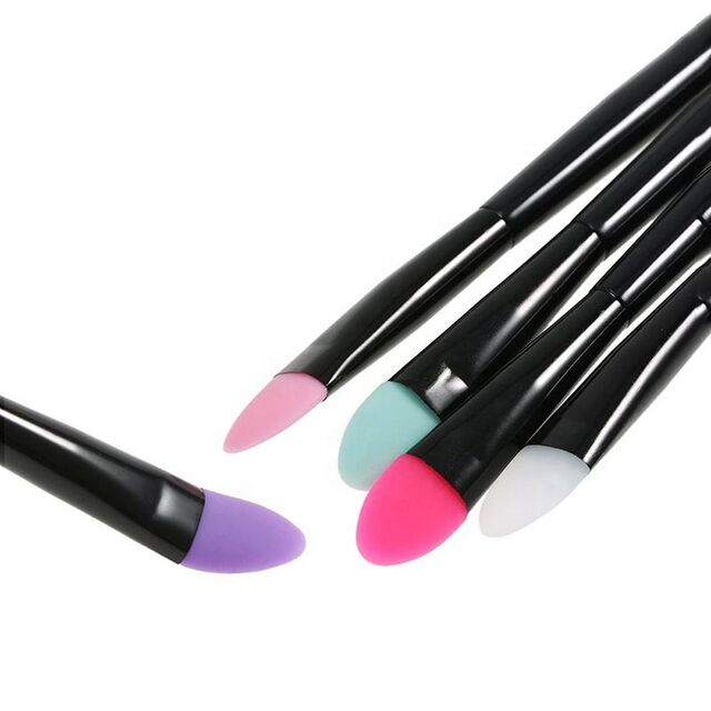 Pinceau à Paupières en Silicone Unique pour Maquillage de Voyage