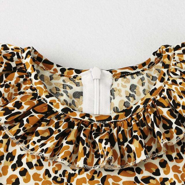 Ärmelloses Chiffon-Kleid mit Leopardenmuster für Mädchen, perfekt für den Sommer
