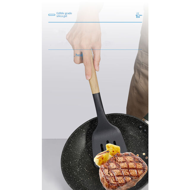 Fouet à Oeufs en Nylon avec Poignée Effet Bois Direct Usine - Outil de Mélange de Cuisine Résistant à la Chaleur