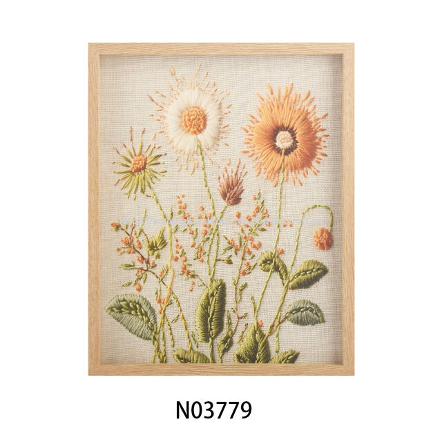 Peinture d'Art Mural Moderne Simple 2026, Bois MDF, Aquarelle Florale, Largeur 60cm, Paysage Rural
