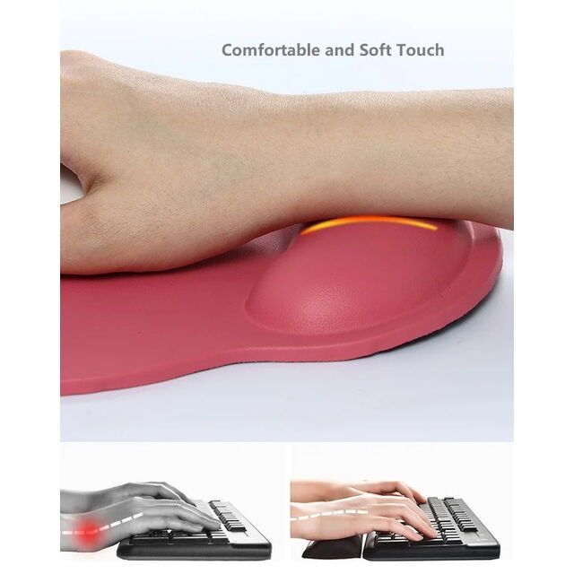 Fourniture d'usine OEM Promotionnel Tapis de Souris Ergonomique en Caoutchouc et Silicone avec Support de Poignet en Gel, Tapis de Souris Noirs Vierge pour Sublimation