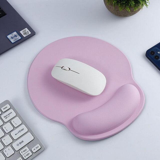 Fourniture d'usine OEM Promotionnel Tapis de Souris Ergonomique en Caoutchouc et Silicone avec Support de Poignet en Gel, Tapis de Souris Noirs Vierge pour Sublimation