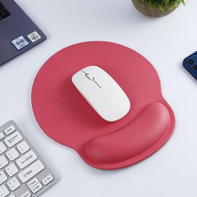 Fourniture d'usine OEM Promotionnel Tapis de Souris Ergonomique en Caoutchouc et Silicone avec Support de Poignet en Gel, Tapis de Souris Noirs Vierge pour Sublimation