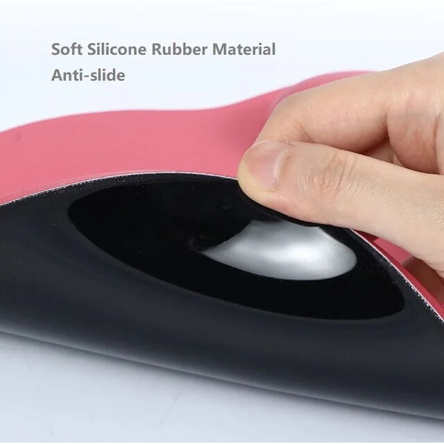 Fourniture d'usine OEM Promotionnel Tapis de Souris Ergonomique en Caoutchouc et Silicone avec Support de Poignet en Gel, Tapis de Souris Noirs Vierge pour Sublimation