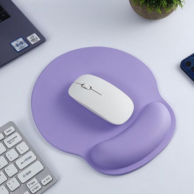 Fourniture d'usine OEM Promotionnel Tapis de Souris Ergonomique en Caoutchouc et Silicone avec Support de Poignet en Gel, Tapis de Souris Noirs Vierge pour Sublimation
