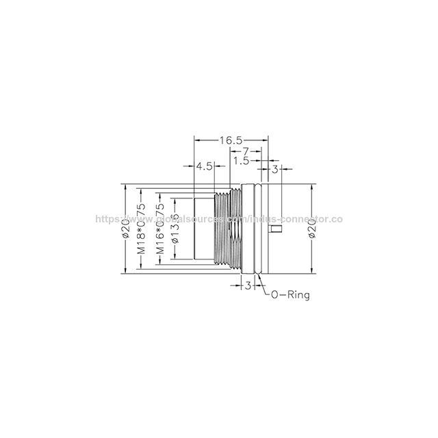 Connecteur circulaire métallique M16 à 2 broches pour bras robotique, montage sur panneau avant, IP67, broche à souder, codage A, services personnalisables