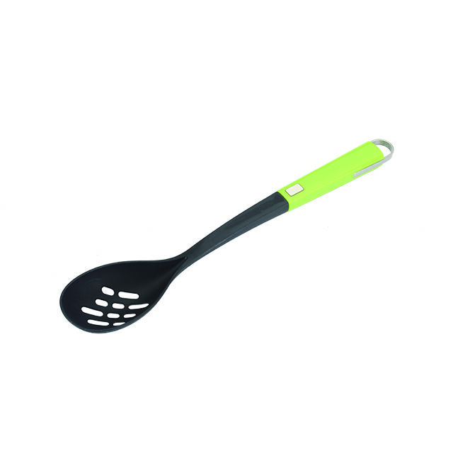 Louche à Soupe en Nylon Vert Direct Usine, Ustensile de Cuisine Antiadhésif Résistant à la Chaleur avec Poignée Ergonomique