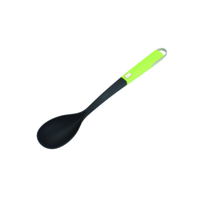 Louche à Soupe en Nylon Vert Direct Usine, Ustensile de Cuisine Antiadhésif Résistant à la Chaleur avec Poignée Ergonomique