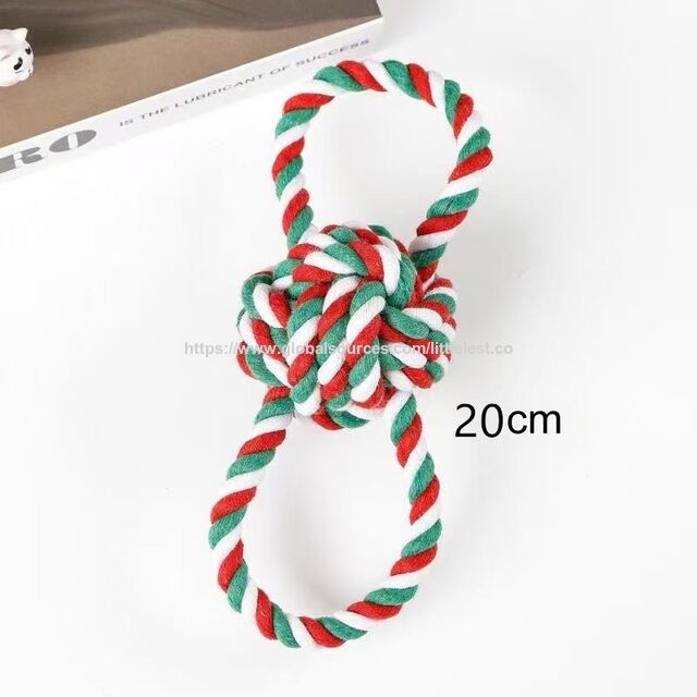 Lot de Jouets en Corde pour Chien Fêtes, Jouets Dentaires Masticables Résistants en Coton pour Chiens