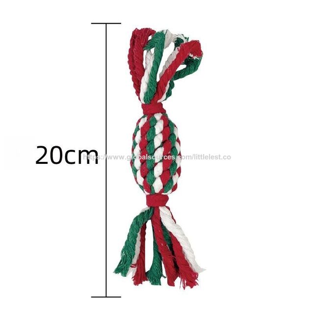 Lot de Jouets en Corde pour Chien Fêtes, Jouets Dentaires Masticables Résistants en Coton pour Chiens