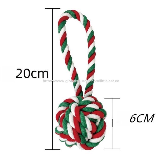 Lot de Jouets en Corde pour Chien Fêtes, Jouets Dentaires Masticables Résistants en Coton pour Chiens