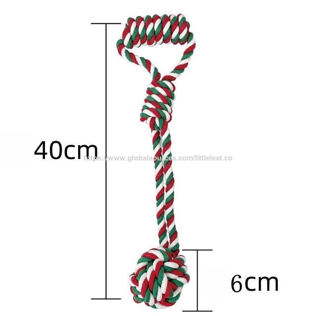 Lot de Jouets en Corde pour Chien Fêtes, Jouets Dentaires Masticables Résistants en Coton pour Chiens