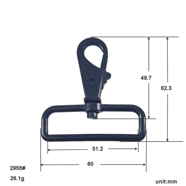Mosquetão Giratório Ergonômico com Fecho Tipo Garra de Lagosta