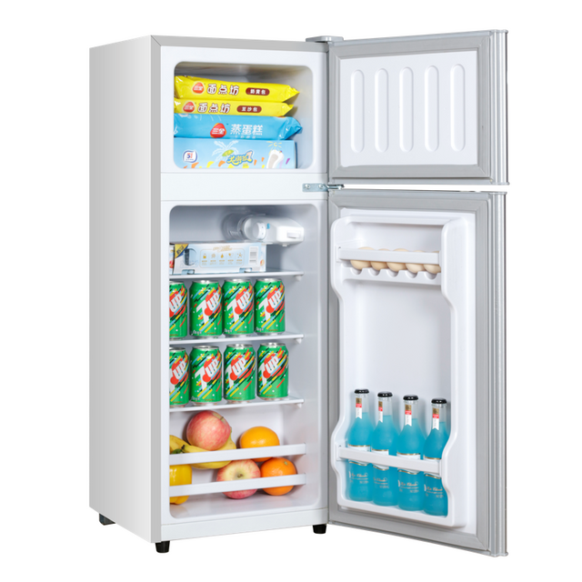 138L Double Door Household Refrigerator Freezer Dual Purpose Fridge Freezer