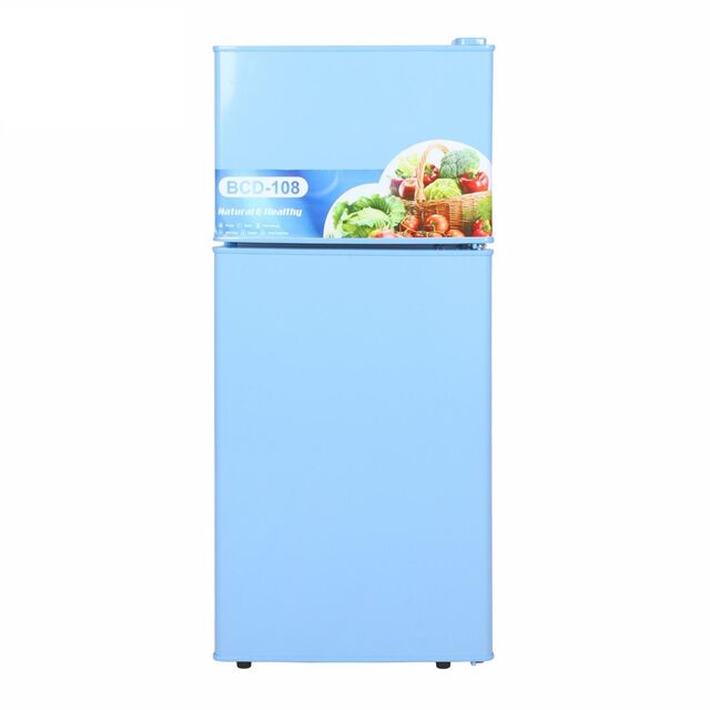 138L Double Door Household Refrigerator Freezer Dual Purpose Fridge Freezer