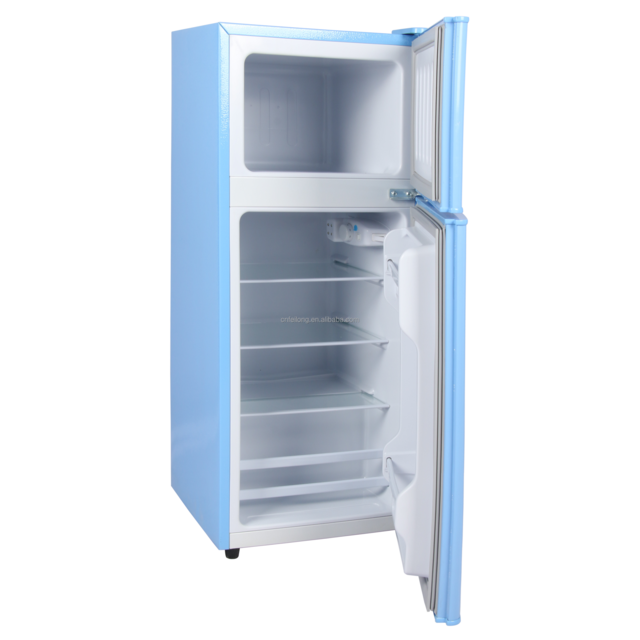 138L Double Door Household Refrigerator Freezer Dual Purpose Fridge Freezer