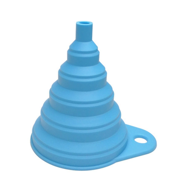 Embudo de silicona plegable para cocina, apto para alimentos, para vino, aceite y líquidos