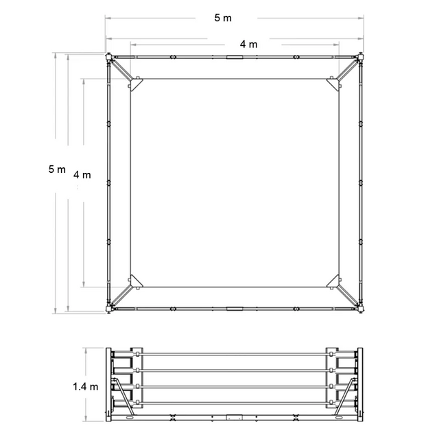 Fortschrittlicher, anpassbarer, faltbarer, tragbarer Boxring