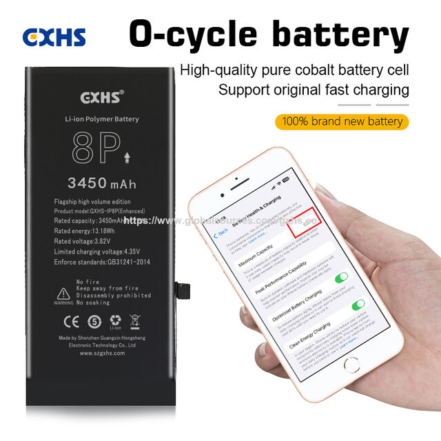 GXHS Fabrik OEM Großhandel Nachmarkt Hohe Kapazität Stabile Ersatzbatterie für iPhone 8 Plus für Reparaturen