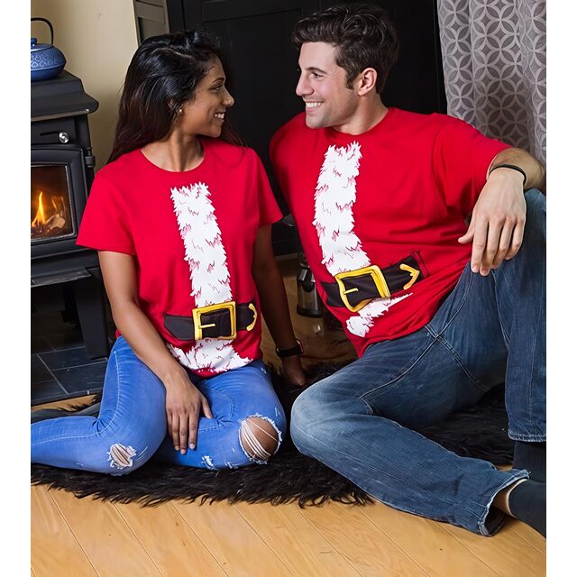 Camisetas Divertidas Navideñas Novedosas, Camisetas Unisex de Disfraces Festivos para Hombres y Mujeres, Ropa para Fiestas de Navidad