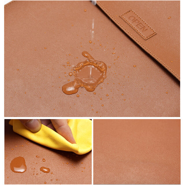 Pochette pour ordinateur portable Allinside 13" en cuir synthétique pour MacBook Air 11"/13"/15.4", étui avec support