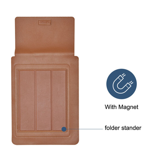 Pochette pour ordinateur portable Allinside 13" en cuir synthétique pour MacBook Air 11"/13"/15.4", étui avec support