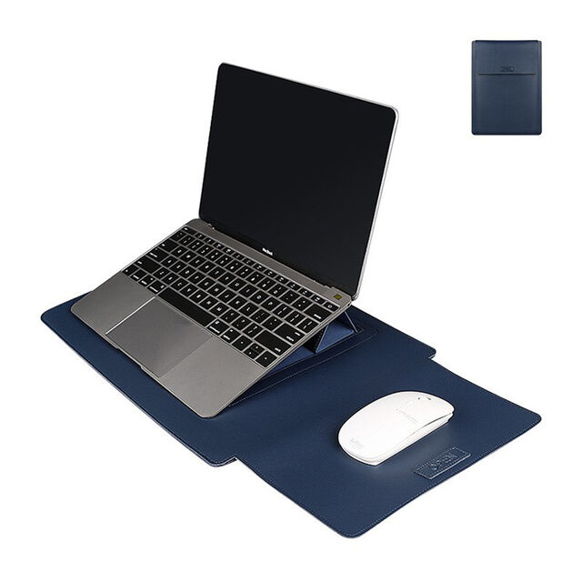 Pochette pour ordinateur portable Allinside 13" en cuir synthétique pour MacBook Air 11"/13"/15.4", étui avec support