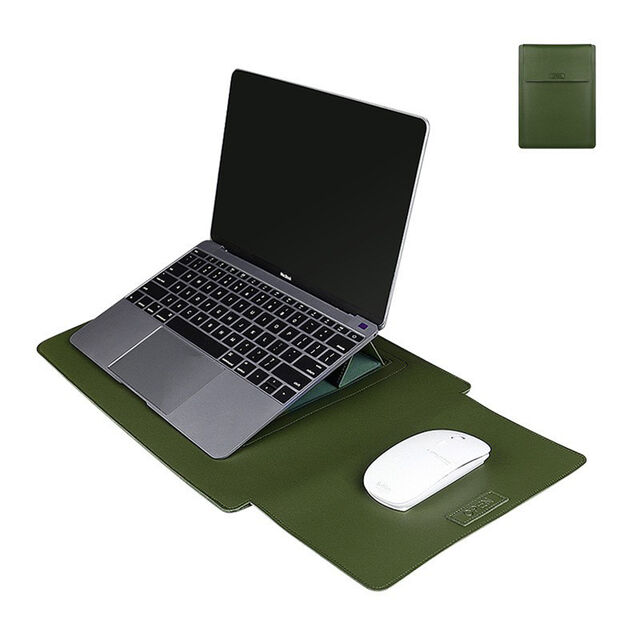 Pochette pour ordinateur portable Allinside 13" en cuir synthétique pour MacBook Air 11"/13"/15.4", étui avec support