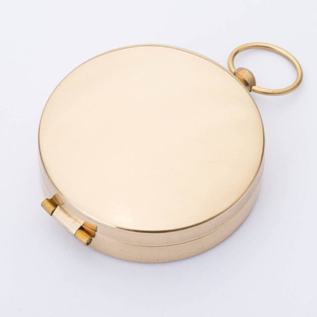 Boussole de poche portable en laiton lumineuse