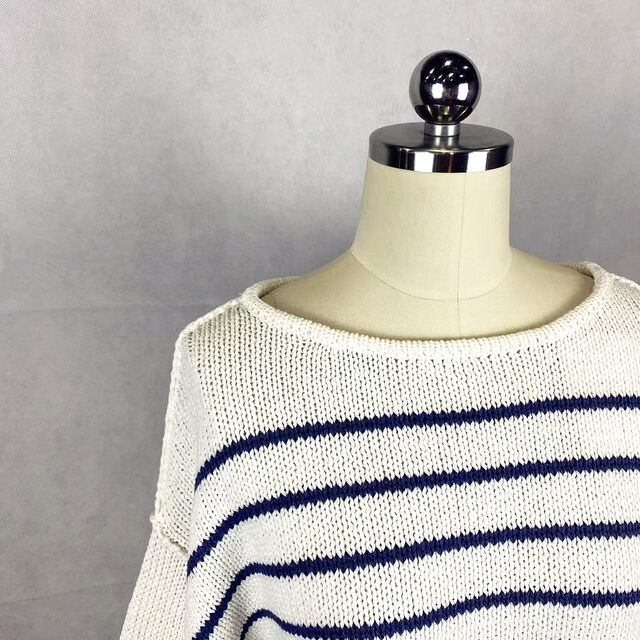 Pull à rayures pour femme avec encolure bateau et manches longues, pull à enfiler pour un usage quotidien, OEM/ODM
