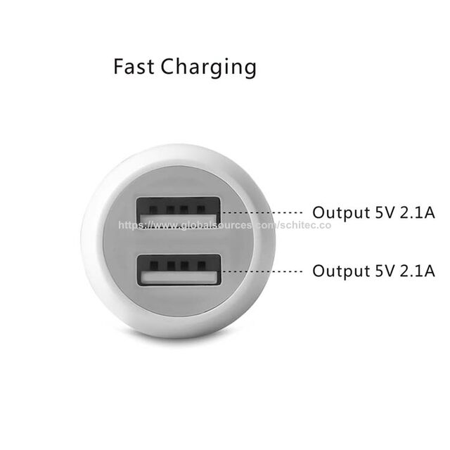 Chargeur de voiture mini double port charge rapide