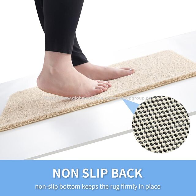 Tapis de Bain en PVC Antidérapant, Sans BPA, Durable, avec Massage des Pieds, Drainage Rapide, Facile à Nettoyer et Découpable pour la Sécurité des Salles de Bain, Hôpitaux, Personnes Âgées et Enfants