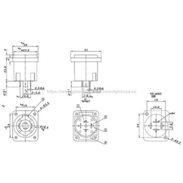 Connecteur Speakon avec une durée de vie de 1500 cycles et une tension de tenue de 1500 V
