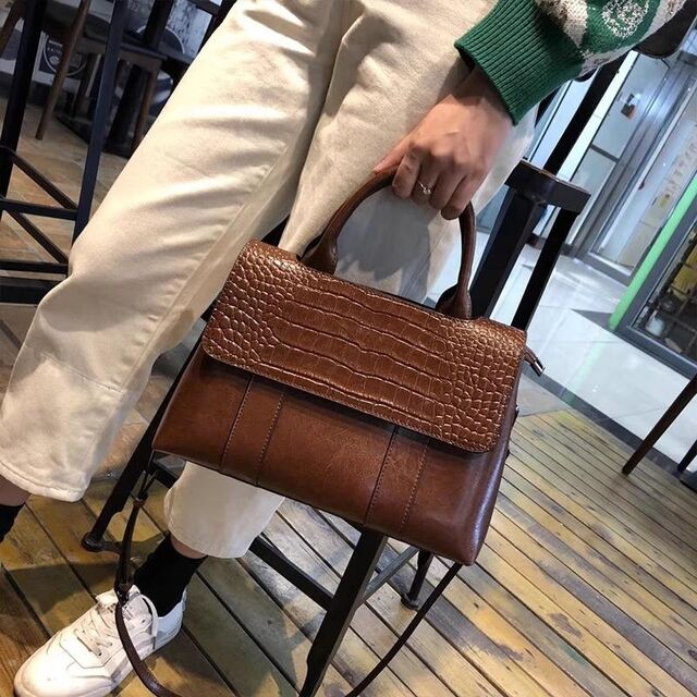 Große Schultertaschen aus weichem Leder mit Reißverschluss und hoher Kapazität