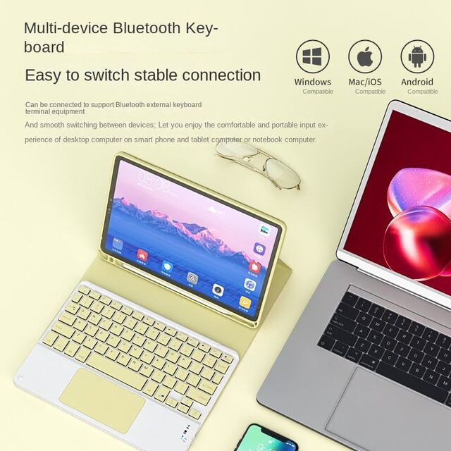 Teclados Sem Fio Ultraleves Silenciosos Premium