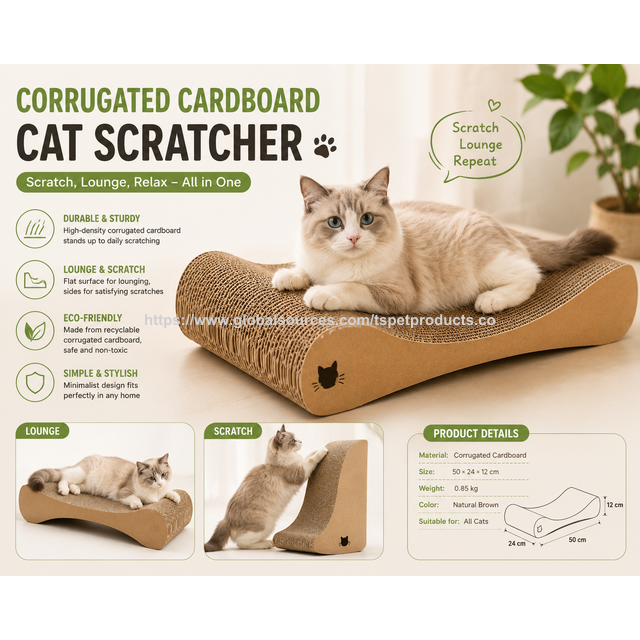 Planche à Gratter Ronde en Carton Ondulé pour Chats