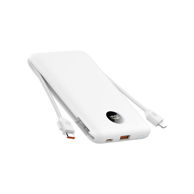 Batería externa de carga rápida de 10000 mAh con cable
