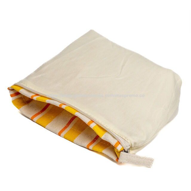 Bolsa de cosméticos OEM de fábrica con estampado de rayas, neceser de lona, bolsa de almacenamiento portátil de viaje, bolsa de maquillaje