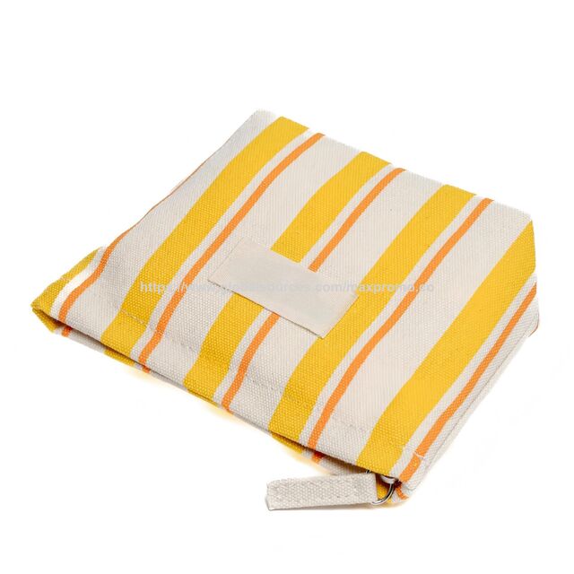Bolsa de cosméticos OEM de fábrica con estampado de rayas, neceser de lona, bolsa de almacenamiento portátil de viaje, bolsa de maquillaje