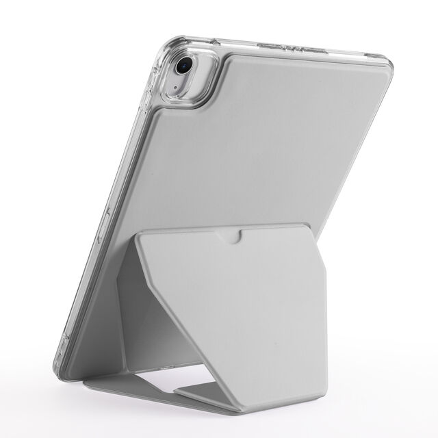 Étui détachable avec capuchon d'objectif et support pliable type Y pour iPad, cadre TPU transparent antichoc, basculez librement entre paysage et portrait