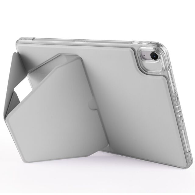 Étui détachable avec capuchon d'objectif et support pliable type Y pour iPad, cadre TPU transparent antichoc, basculez librement entre paysage et portrait